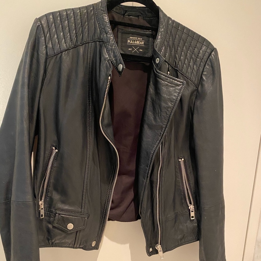 Authentic Pull & Bear real leather jacket